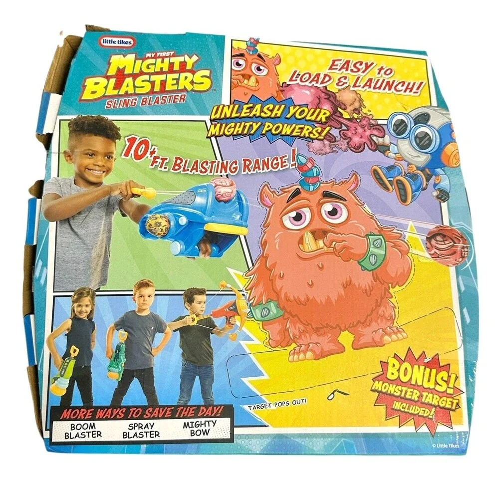 Little Tikes Mighty Blasters Sling Blaster Toy Wrist Launcher w/ 2 Soft Power 3+